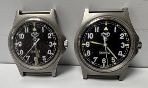 2x CWC W10-6645-99 British Army issue quartz wristwatches - 1997 - details in the description