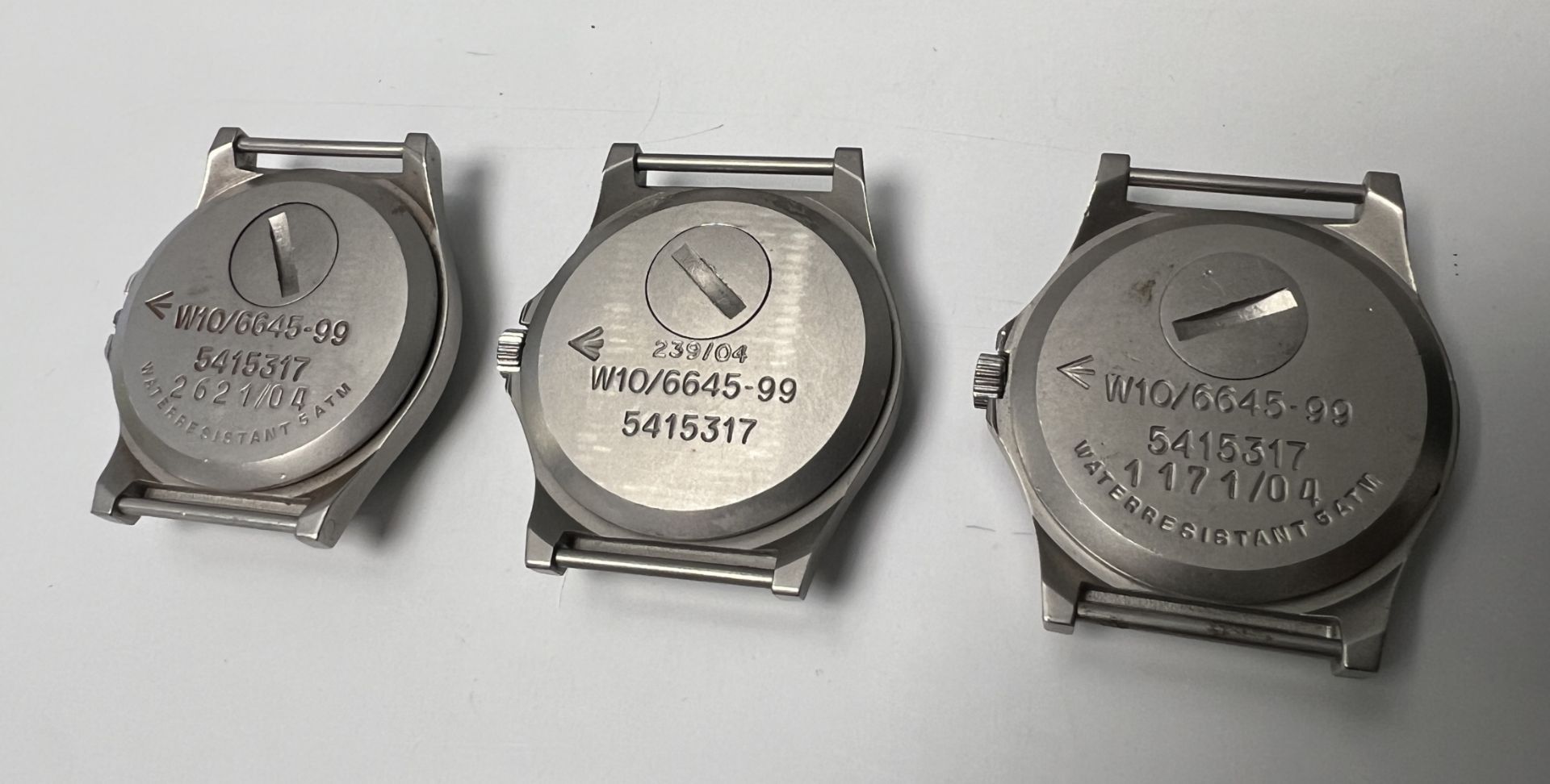 3x CWC W10-6645-99 British Army issue quartz wristwatches - 2004 - details in the description - Image 2 of 5