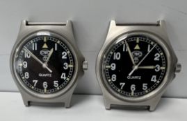 2x CWC W10-6645-99 British Army issue quartz wristwatches - 2005 - details in the description