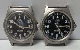 2x CWC G10 0552/6645 Royal Navy issue quartz wristwatches - 1990 - details in the description