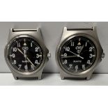 2x CWC W10-6645-99 British Army issue quartz wristwatches - 1997 - details in the description