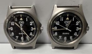 2x CWC W10-6645-99 British Army issue quartz wristwatches - 1997 - details in the description