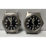 2x CWC W10-6645-99 British Army issue quartz wristwatches - 1997 - details in the description