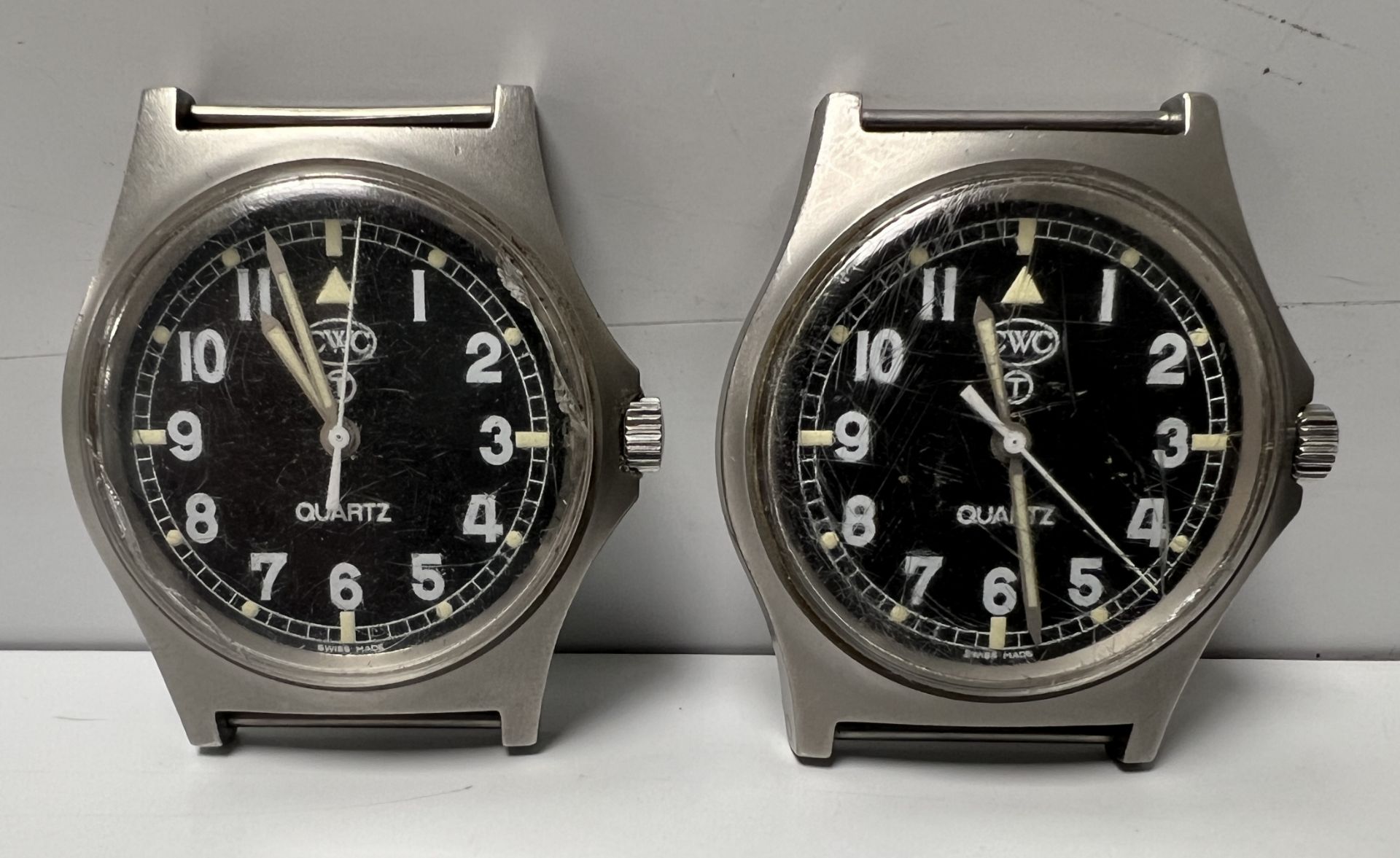 2x CWC W10-6645-99 British Army issue quartz wristwatches - 1997 - details in the description