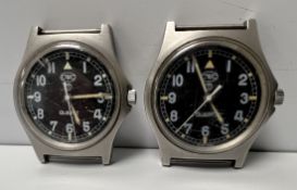 2x CWC G10 0552/6645 Royal Navy issue quartz wristwatches - 1990 - details in the description