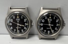 2x CWC W10-6645-99 British Army issue quartz wristwatches - 2005 - details in the description