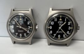 2x CWC W10-6645-99 British Army issue quartz wristwatches - 2005 - details in the description