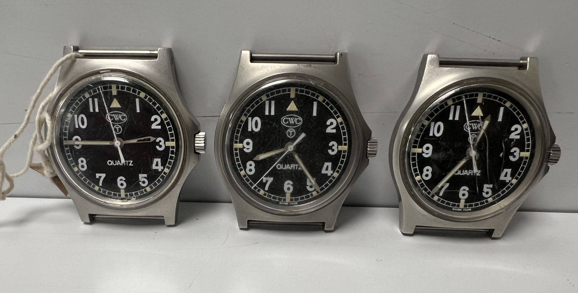 3x CWC W10-6645-99 British Army issue quartz wristwatches - 2004 - details in the description