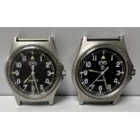 2x CWC W10-6645-99 British Army issue quartz wristwatches - 1997 - details in the description