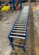 5x straight roller conveyors - 4 x approx 9.4m L x 0.47m W x 0.54m H (internal roller 0.4m W )