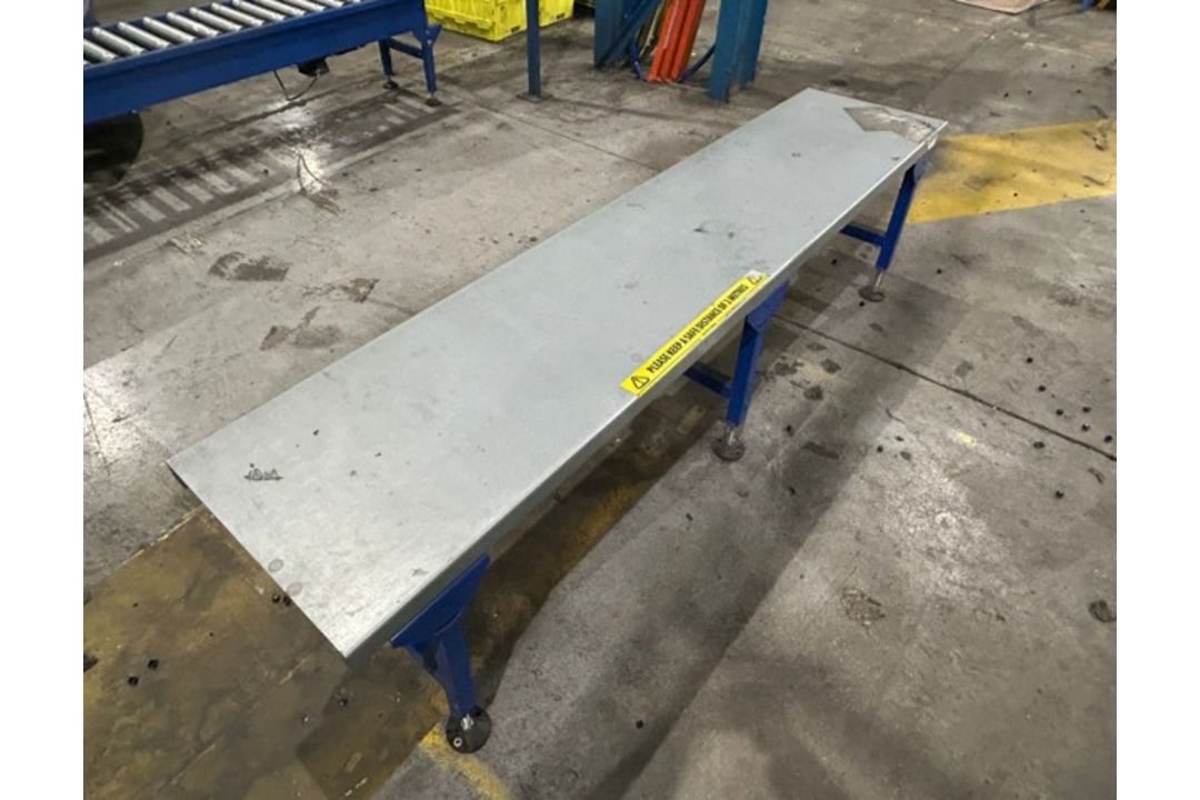 12x metal topped packing benches - various sizes between 1.4m and 3m L - see description for sizes - Image 2 of 2