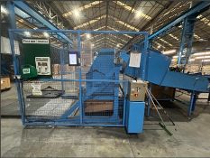 Box tipper including outfeed chute and safety cage approx 5.6m L x 2.0m W x 2.2m H includes scales