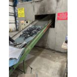 Incline conveyor approx 8m L x 1.1m W x adjustable height