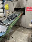 Incline conveyor approx 8m L x 1.1m W x adjustable height