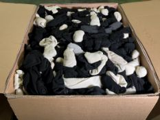 Various mixed socks - various sizes - paired & unpaired - unknown quantity - 191kg