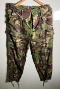 Various types of ex-military camo clothing - may include accessories - 127kg – may require repair