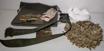 Various types of ex-military hardware and accessories - 106kg – may require repair/be incomplete
