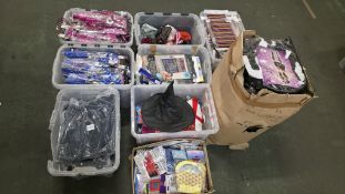 Party & Entertainment consumables - Mixed adult costumes, Scarfs, wrist bag, birthday decorations