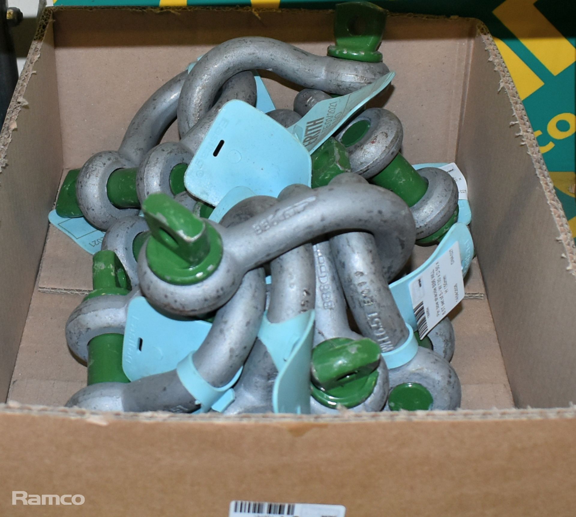 2x Sets of Pin bow shackles - BB6 WLL 6.5T - 5 per set - W 130 x D 50 x H 150mm