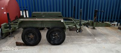 Ex MOD generator twin wheel trailer - full details in description