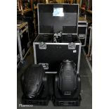 2x Robe Robin 600 spot lights in wheeled flight case - W 820 x D 590 x H 870mm