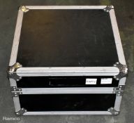 Citronic black portable small mixer flight case - empty - W 550 x D 530 x H 340mm