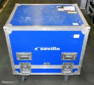 ABS Cases empty blue wheeled flight case - W 770 x D 610 x H 780mm