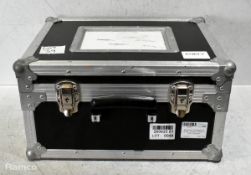 Black/silver flight case with handle - empty - W 400 x D 330 x H 220mm
