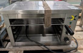 Adexa ES-938 stainless steel countertop salamander grill - W 580 x D 530 x H 380mm