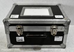Black/silver flight case with handle - empty - W 400 x D 330 x H 220mm