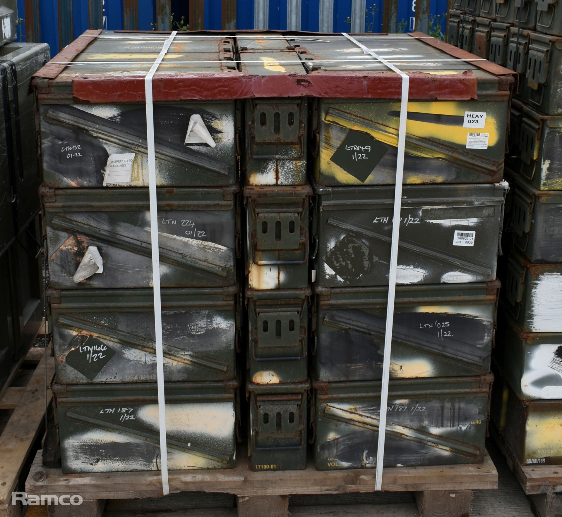 56x PA120 Ammo boxes - W 460 x D 160 x H 250mm - MEASUREMENTS ARE PER 1x BOX