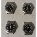 4x CWC W10-6645-99 British Army issue quartz wristwatches - 2005 - details in description