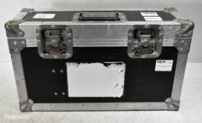 Empty Black/silver flight case with handle - W 530 x D 180 x H 300mm