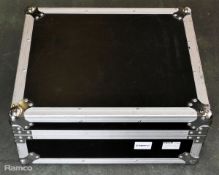 Citronic black portable small mixer rack flight case - empty - W 560 x D 470 x H 270mm