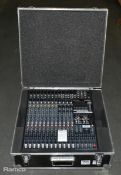 Yamaha EMX 5016 powered audio mixer with flight case - W 570 x D 560 x H 210mm - SPARES OR REPAIRS