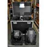 2x Robe Robin 600 spot lights in wheeled flight case - W 820 x D 590 x H 870mm