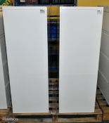 2x 4 drawer filing cabinets - W 900 x D 460 x H 1310mm - NO KEYS