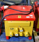 TMC ST-3-10K Type 025 transformer 4x 16A sockets and 2x 32A sockets - Input 400V Output 110V NE