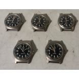 5x CWC W10-6645-99 British Army issue quartz wristwatches - 2006 - details in description