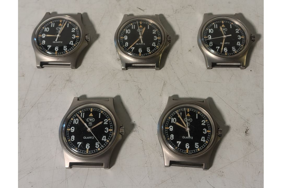 5x CWC W10-6645-99 British Army issue quartz wristwatches - 2006 - details in description - Image 1 of 11