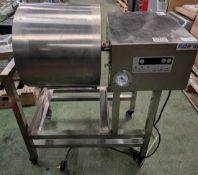 Adexa VT-38 stainless steel vacuum tumbler marinator - W 750 x D 410 x H 910mm