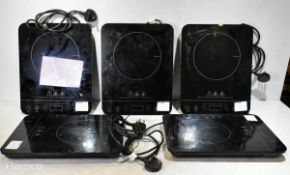 5x Electriq portable one hob induction cookers - W 290 x D 370 x H 40mm