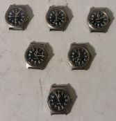 6x CWC W10-6645-99 British Army issue quartz wristwatches - 1998 - details in description