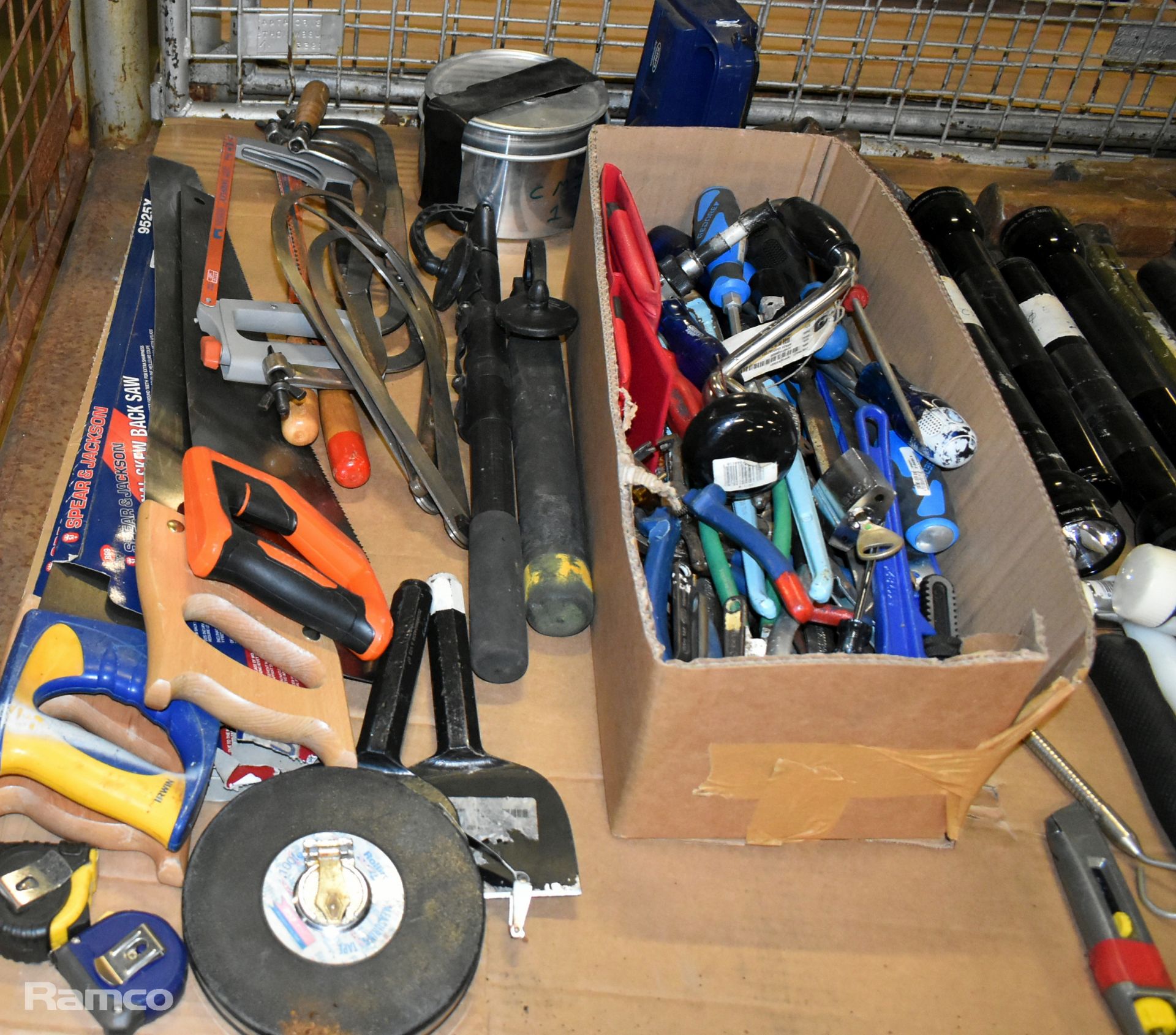 Mixed hand tools - hand drill, hand hammer, pliers, hand wire strippers, hand chisel and more - Image 2 of 6