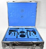 AKG Twin 747 condenser mic kit complete with table stand & clamp in flight case