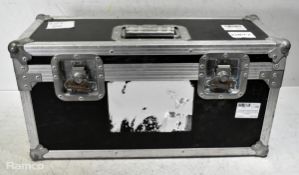 Empty Black/silver flight case with handle - W 540 x D 200 x H 280mm