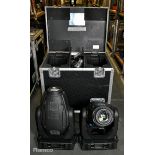 2x Robe Robin 600 spot lights in wheeled flight case - W 820 x D 590 x H 870mm