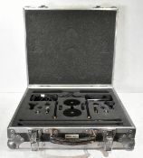 AKG Twin 747 condenser mic kit complete with table stand & clamp in flight case