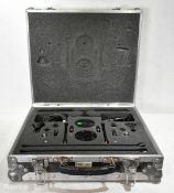 AKG Twin 747 condenser mic kit complete with table stand & clamp in flight case