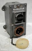 Scame UK LTD Interlock 60A 415V 3P+E wall mountable power switch and socket